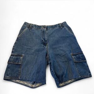Vintage Denim Cargo Shorts